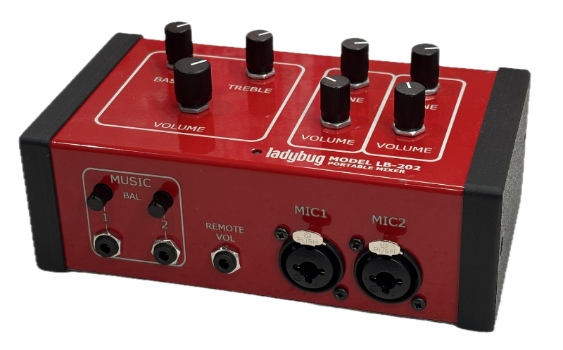 Ladybug LB-202 Portable Mixer — front and top view